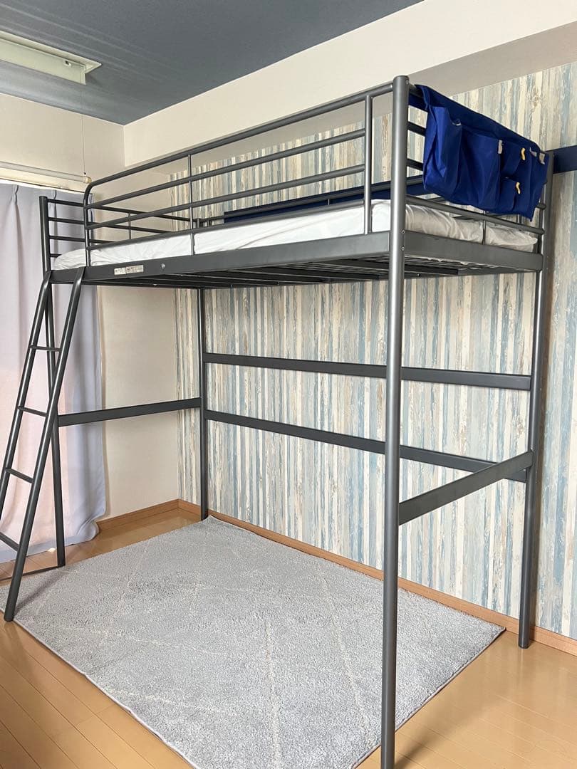 8/14配達可！IKEA スヴェルタ マットレス付 ロフトベッド(単品可能)