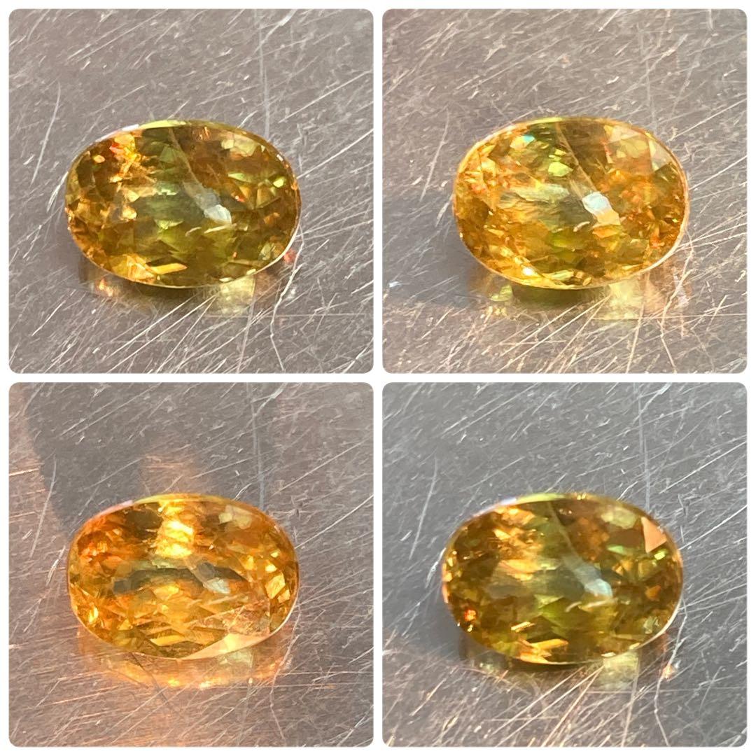 Silver925 18kgp カラーチェンジ スフェーン リング