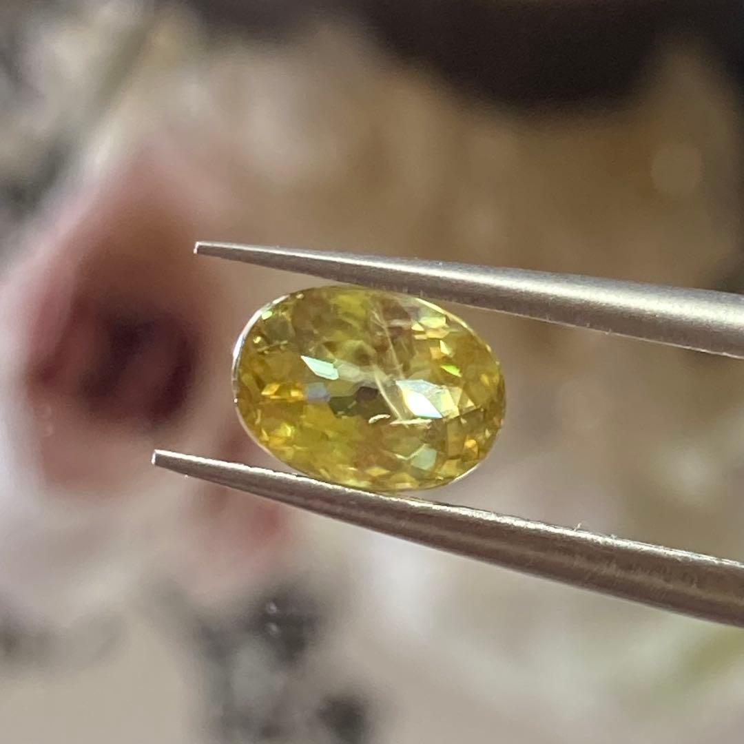 Silver925 18kgp カラーチェンジ スフェーン リング