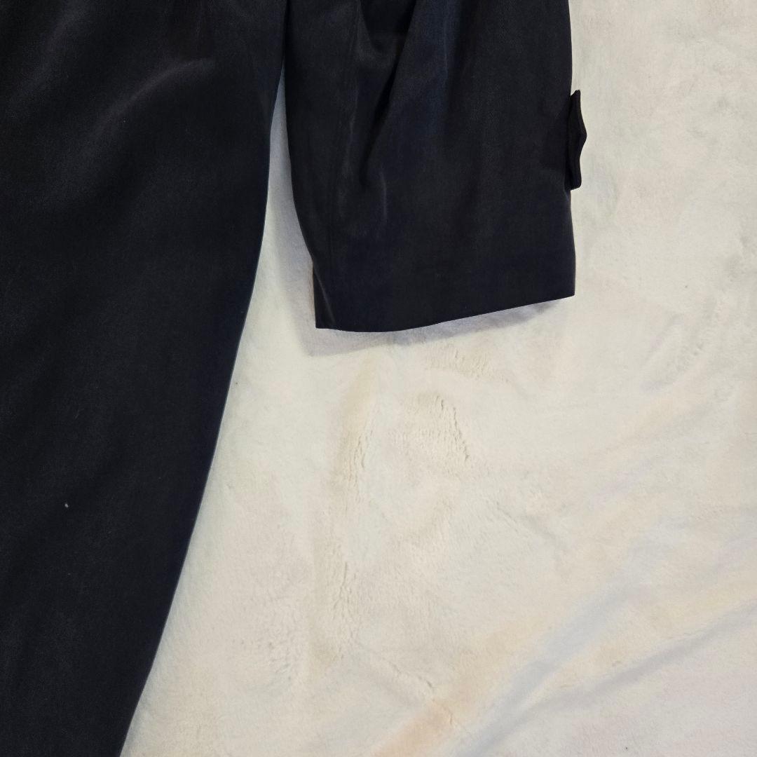 ​【極上の艶】アクアスキュータム シルク100% ステンカラーコート ライナーL