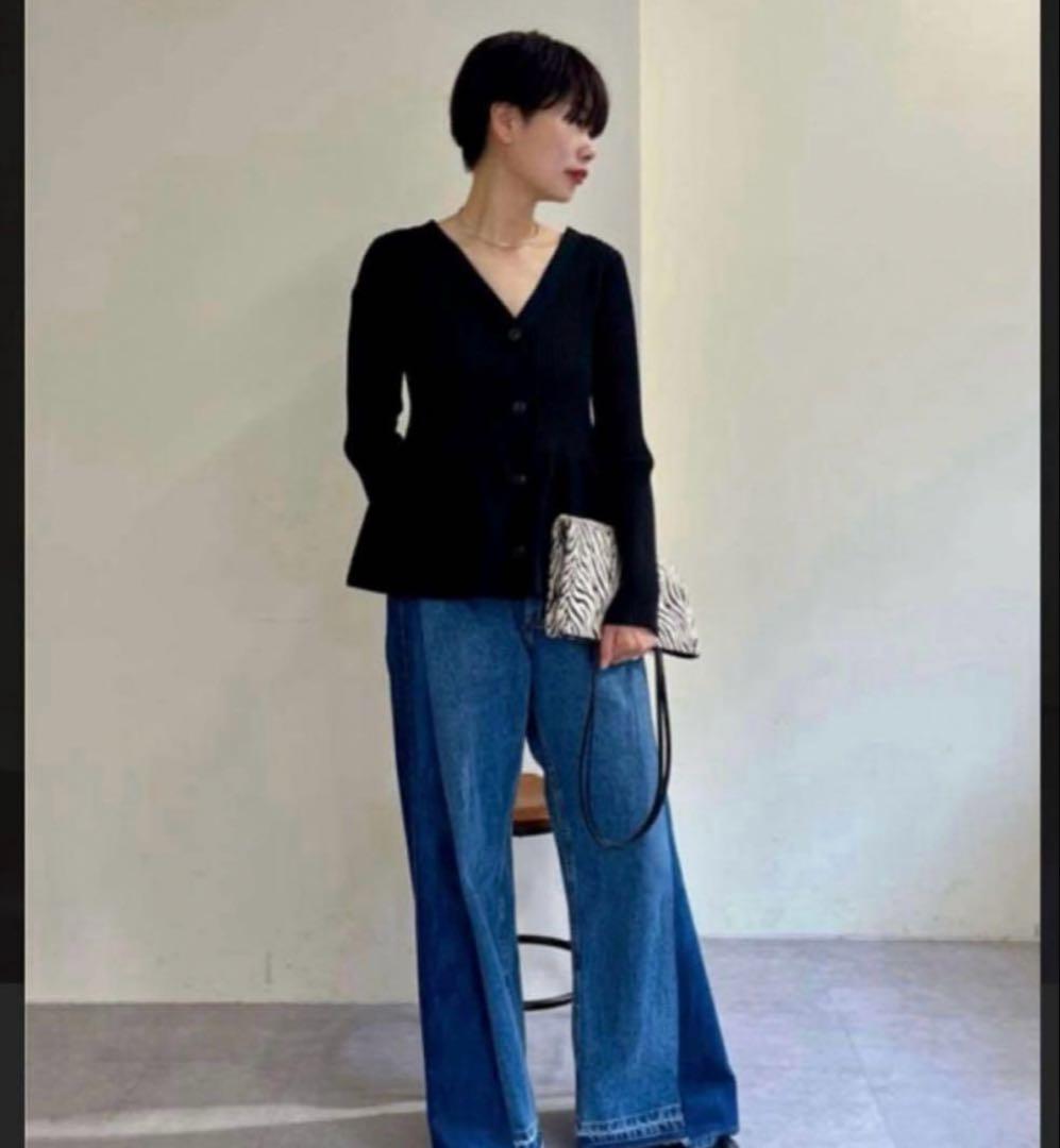 ★新品タグ付｜ガリャルダガランテ｜ペプラム2WAYカーデ｜ネイビー｜完売商品