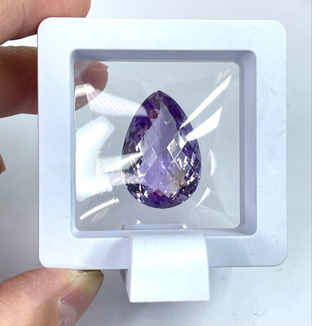 宝石ルース　『特に形が希少！涙型のペアシェープカット』天然アメトリン鑑別付