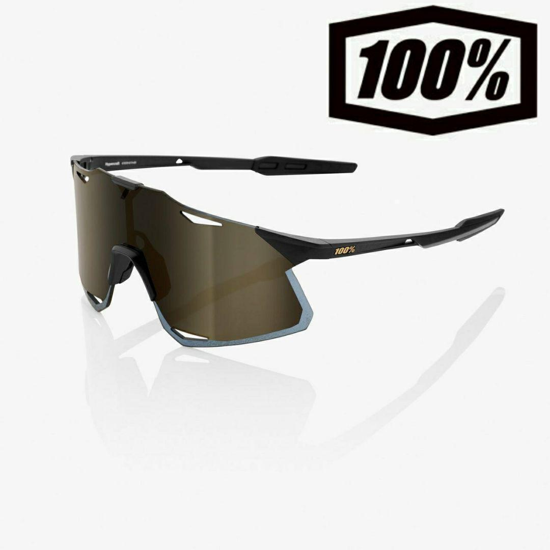 100% HYPERCRAFT ブラック ゴールド ワンハンドレッド サングラス