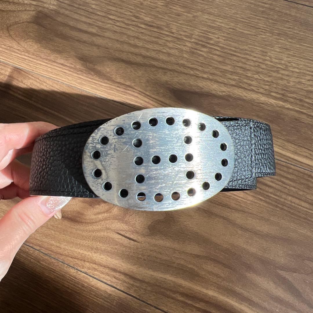 エルメス　エブリン　パンチング　バックル　ベルト　レザーベルト　95