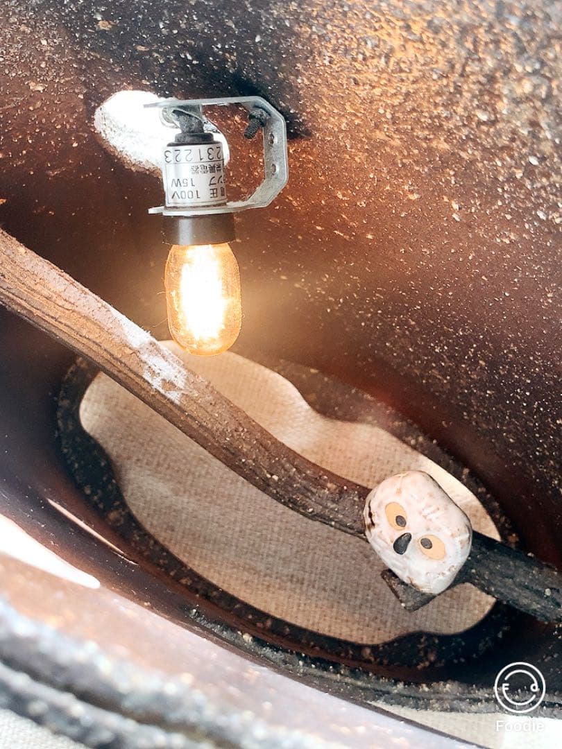 信楽焼《滋賀県》★ふくろう間接照明★《10月末まで¥1000引き》陶芸品