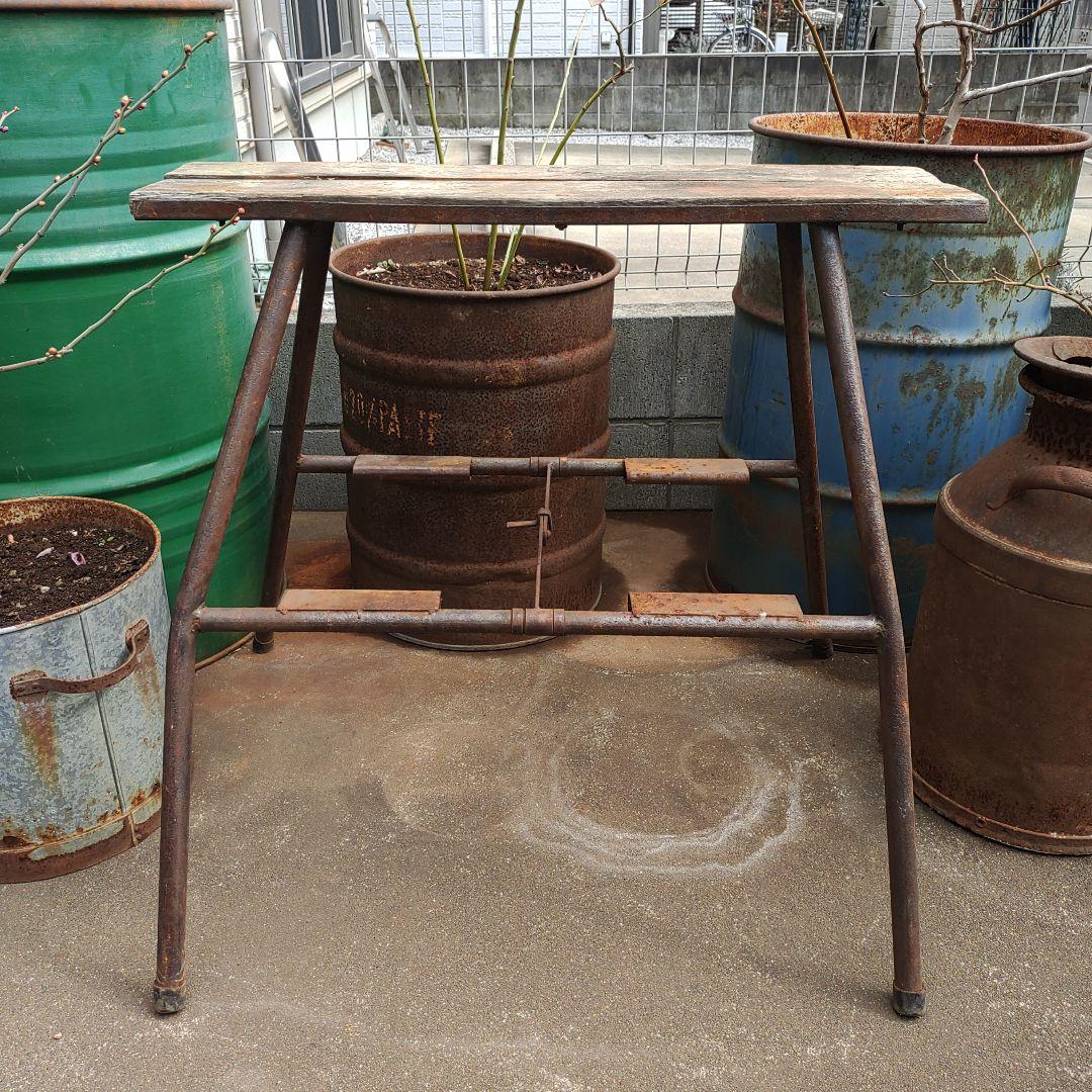 アンティーク　レトロ　足場 脚立