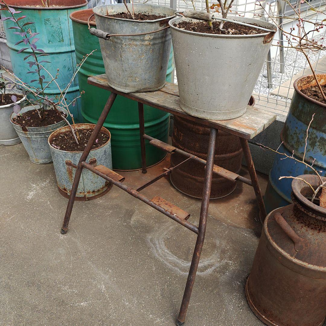 アンティーク　レトロ　足場 脚立