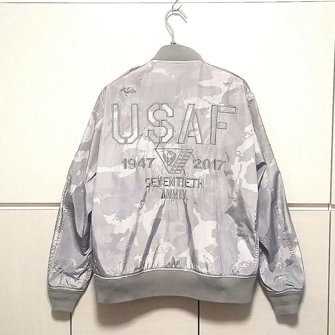 希少2XL★AVIREX　70周年　L-2B　フライトジャケット　シルバーグレー