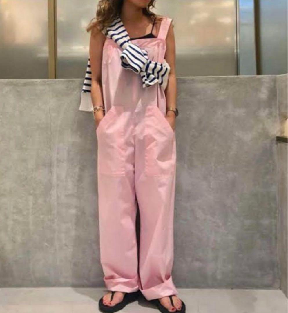 ピンク サロペット オーバーサイズ