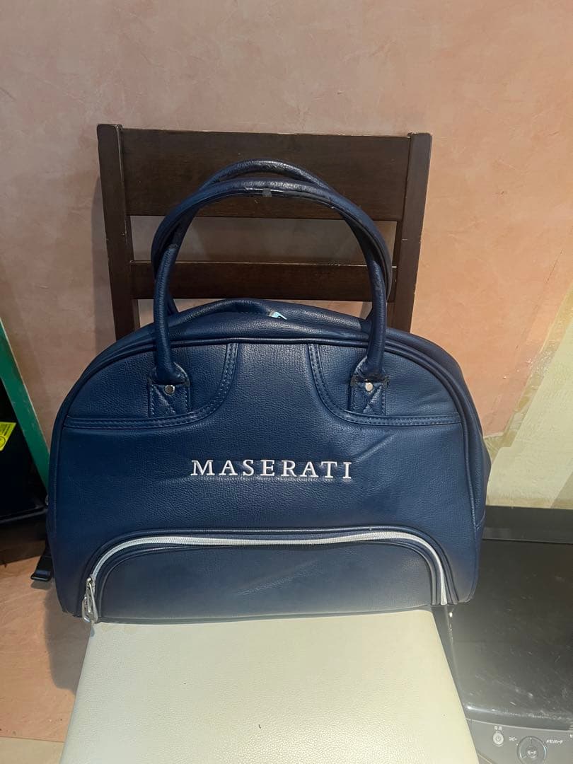 MASERATI ネイビー ハンドバッグ