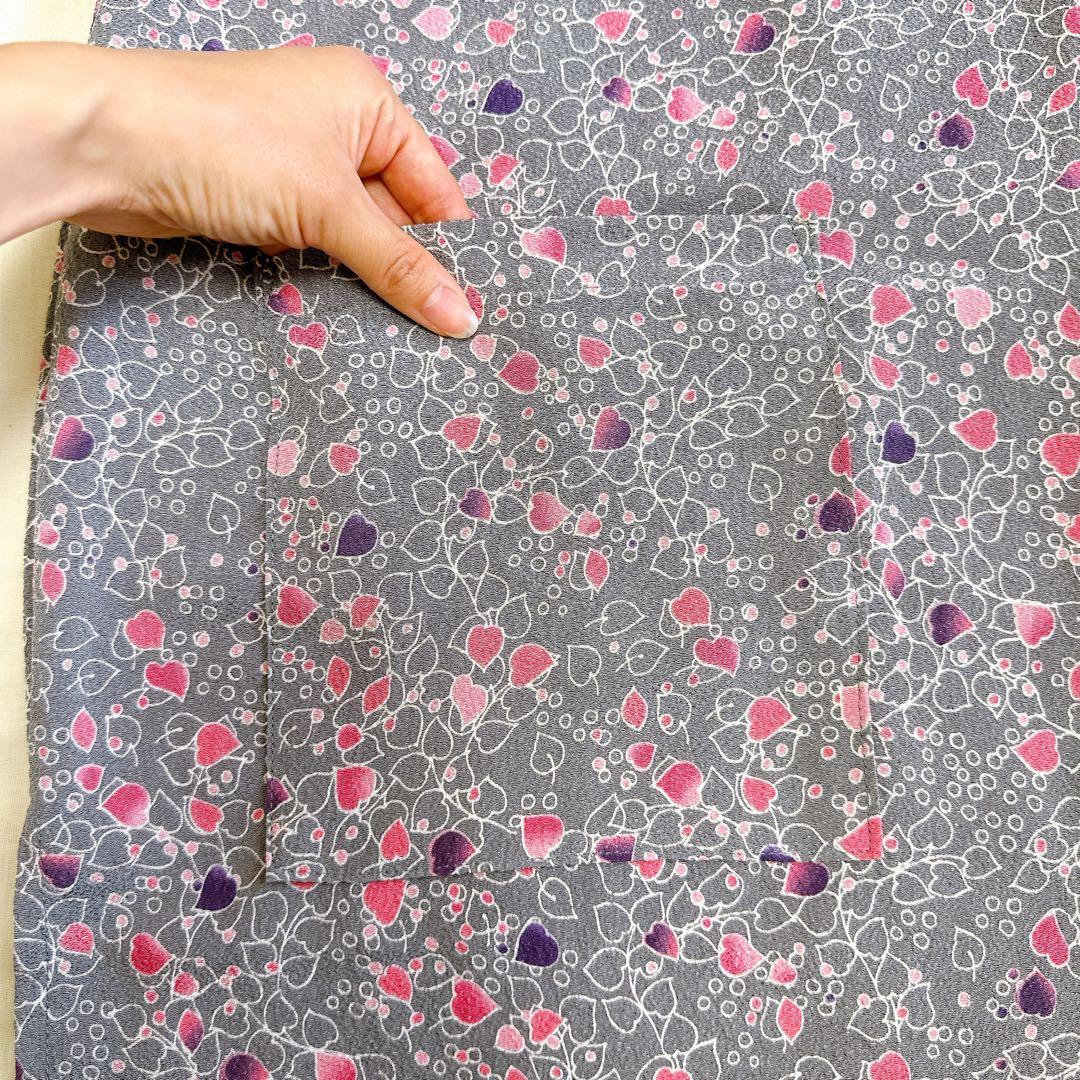 婦人服　敬老の日　エプロン　祖母　おばあちゃん　ちりめん細工　レディース