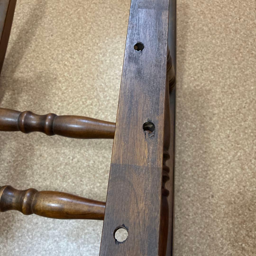 【タイムセール】19900→19000円 ロッキングチェア 椅子　肘掛け付 彫刻