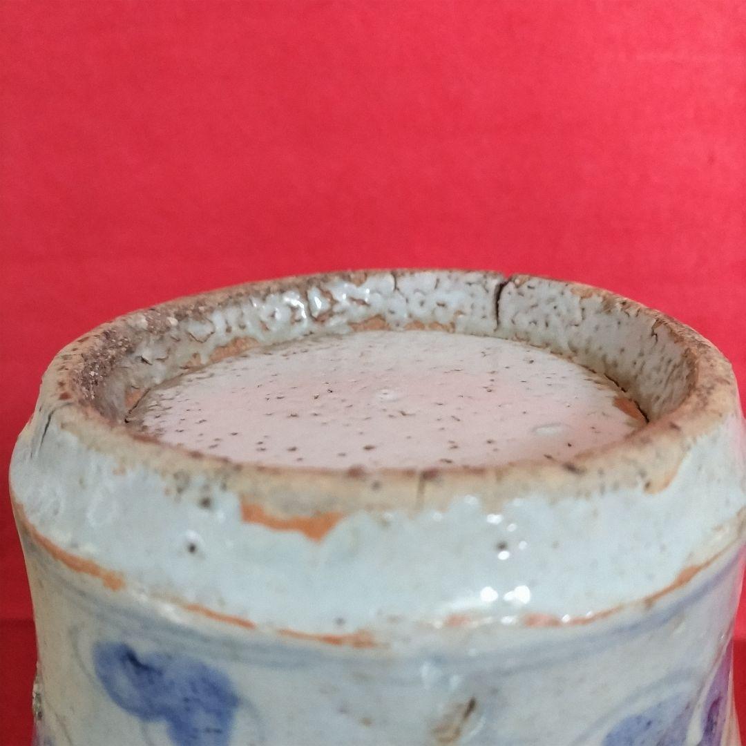 朝鮮美術　李朝期　官窯　分院窯　李朝青花鳳凰紋壺　提灯壺