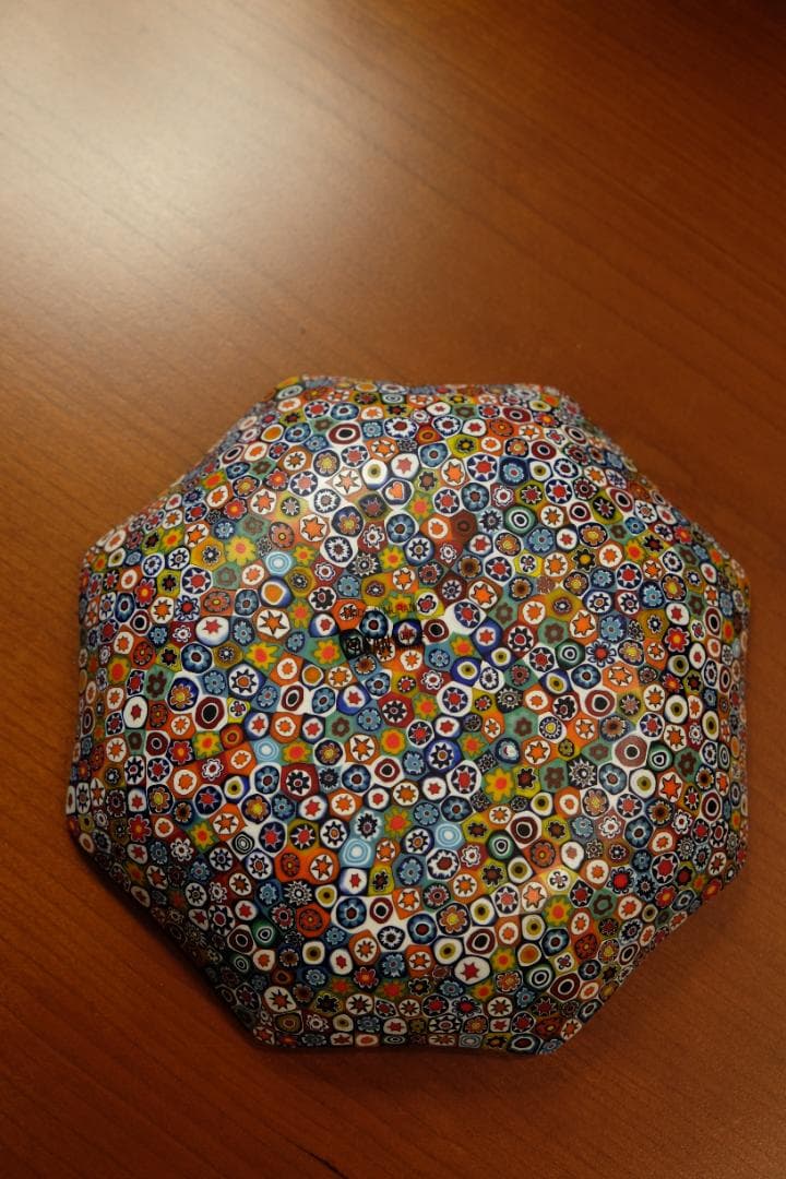 ベネチアンガラス ミルフィオリ プレート ガラス作家 検/ムラーノ 江波冨士子