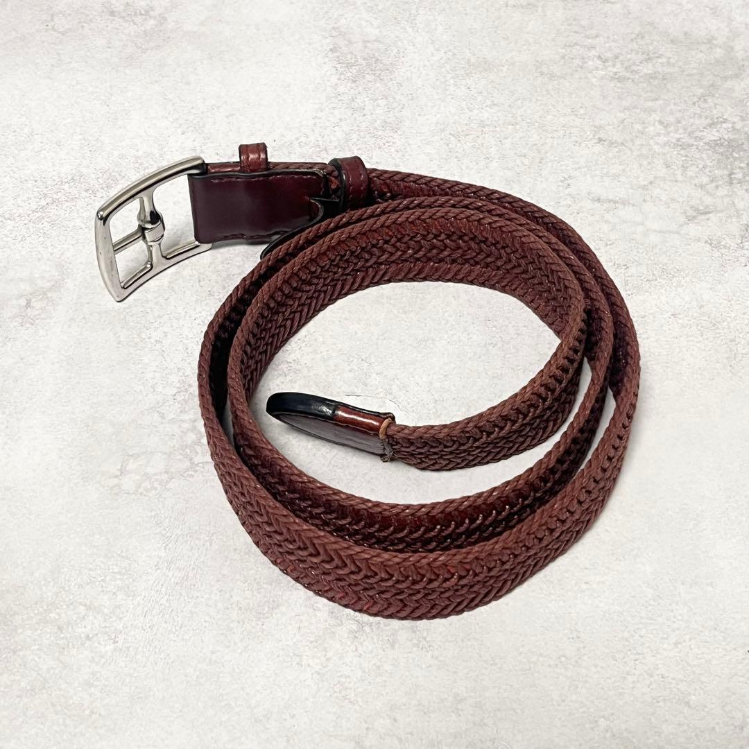 【美品】HERMES エトリヴィエール　ベルト　90メンズ ボルドー　フランス製