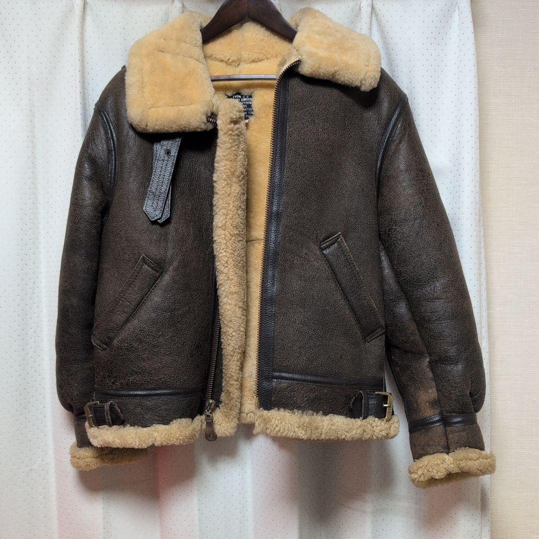 d*a様 AVIREX B3 フライトジャケット レザー ムートン ボア 38サ