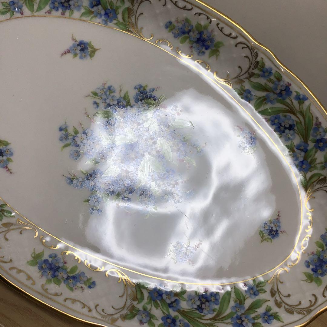 シューマン　ババリア　勿忘草　オーバル　プレート　大