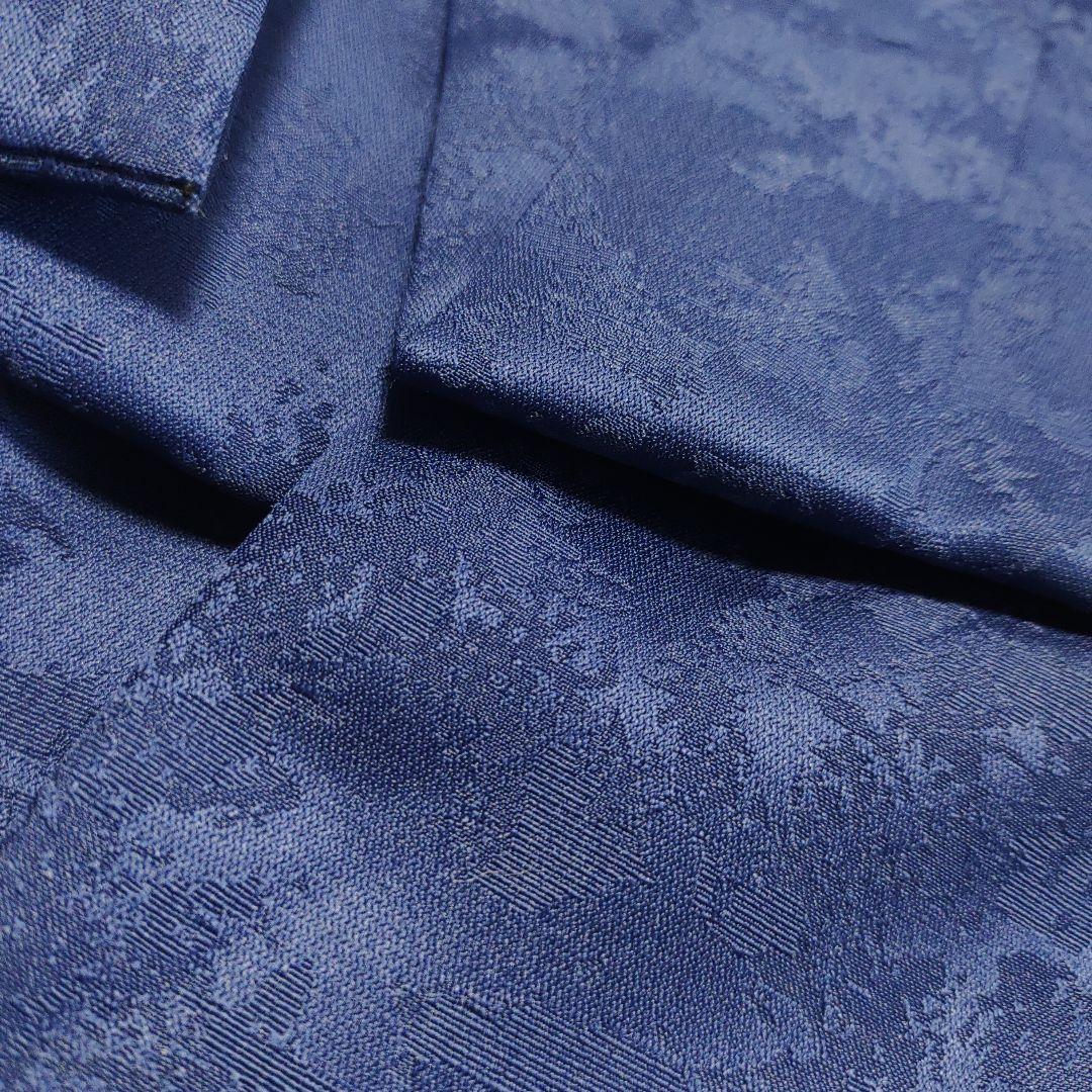 【100cm前後の男の子に】753　キョウエツ 着物セット 鷹宝船 ブルー