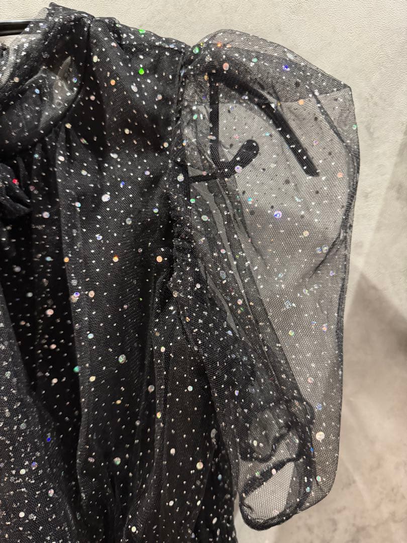 FURFUR ハーフスリーブラメチュールドレス