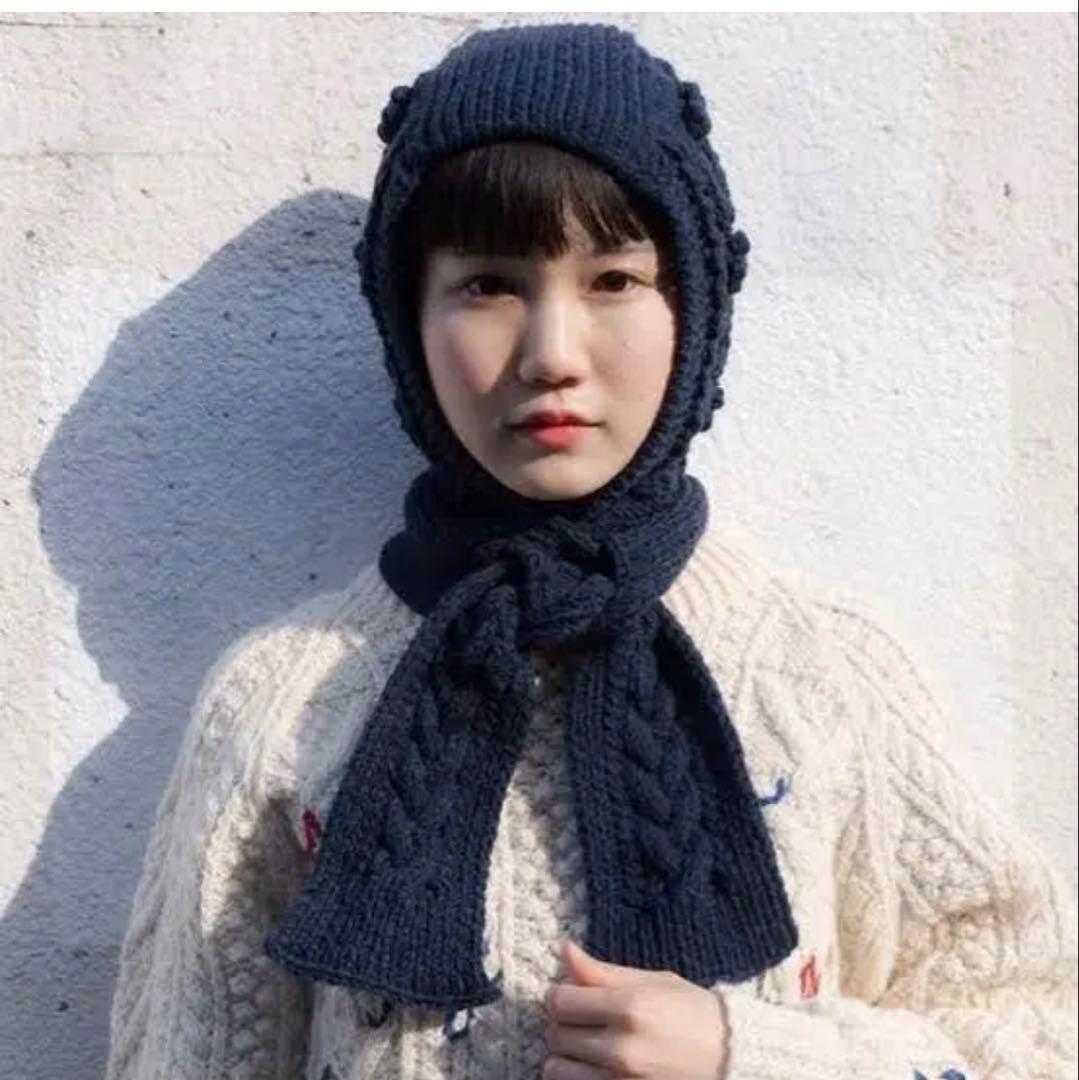 YUKI FUJISAWA ニット　マフラー　バラクラバ