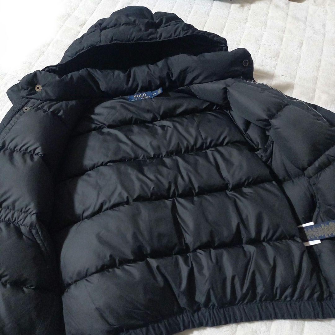 ポロ・ラルフ・ローレン フード付きダウンジャケット ブラック