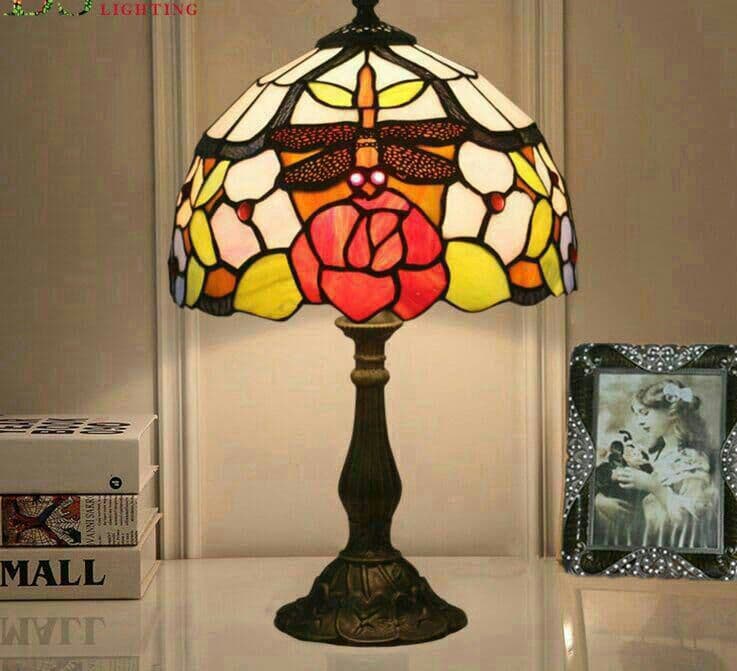 高品質 ステンドグラスランプ 卓上スタンド 卓上照明