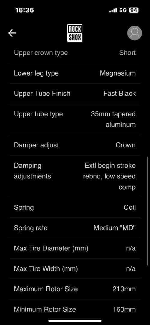 パーツ RockShox BoXXer RC 27.5 2017