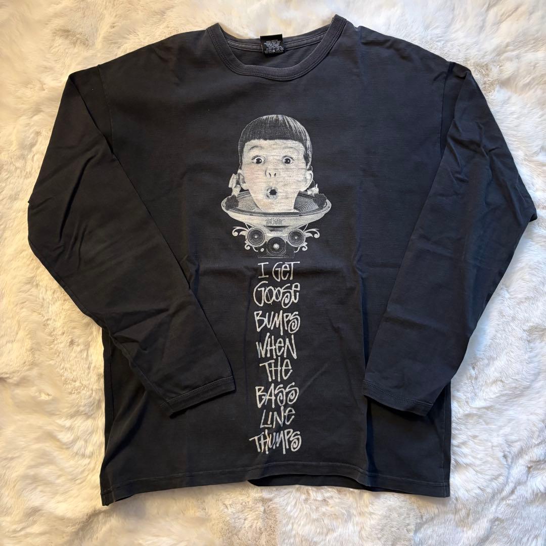 90s~00s old stussy ガールズプリントTシャツ