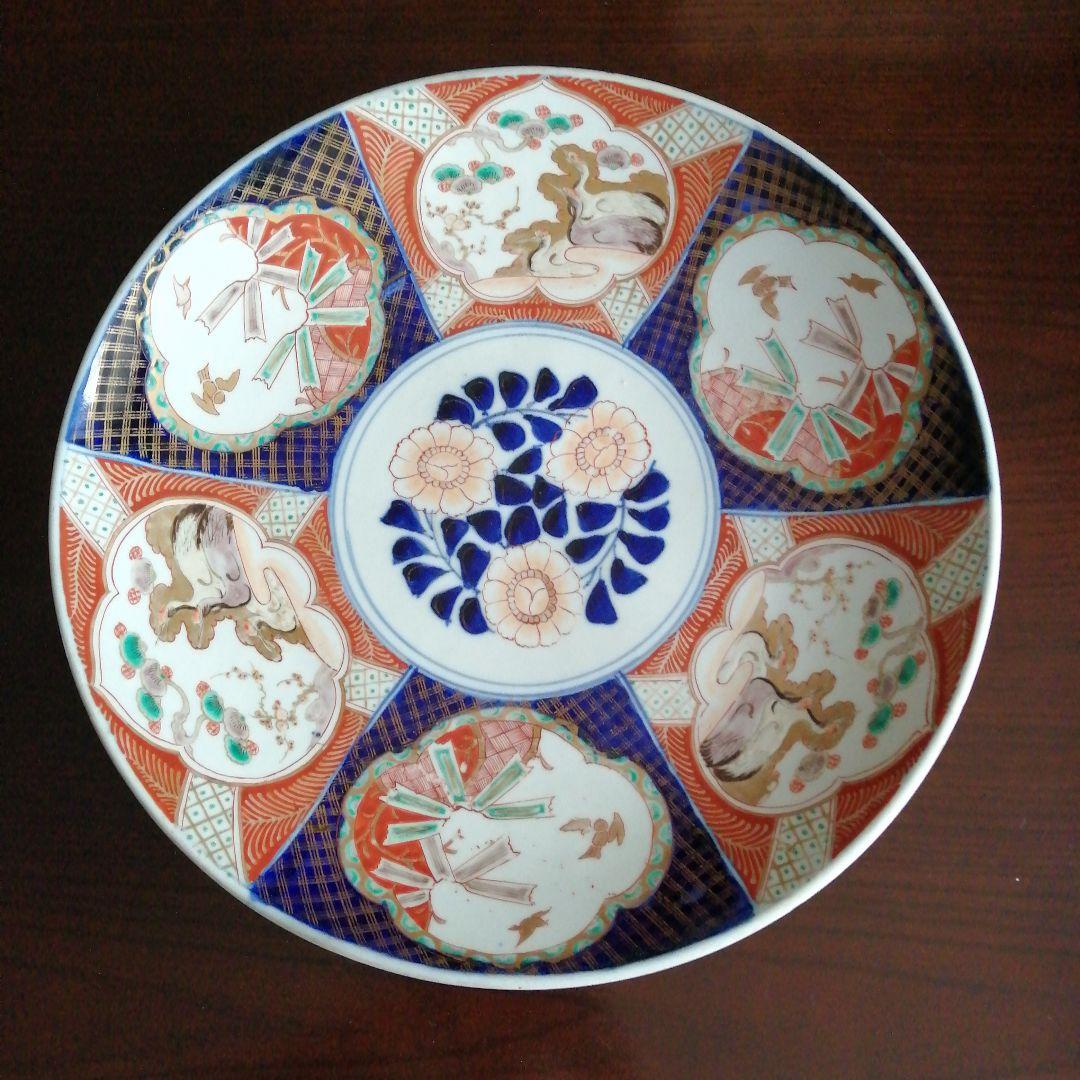 伊万里　金彩錦大皿　40.5cm　明治～大正期
