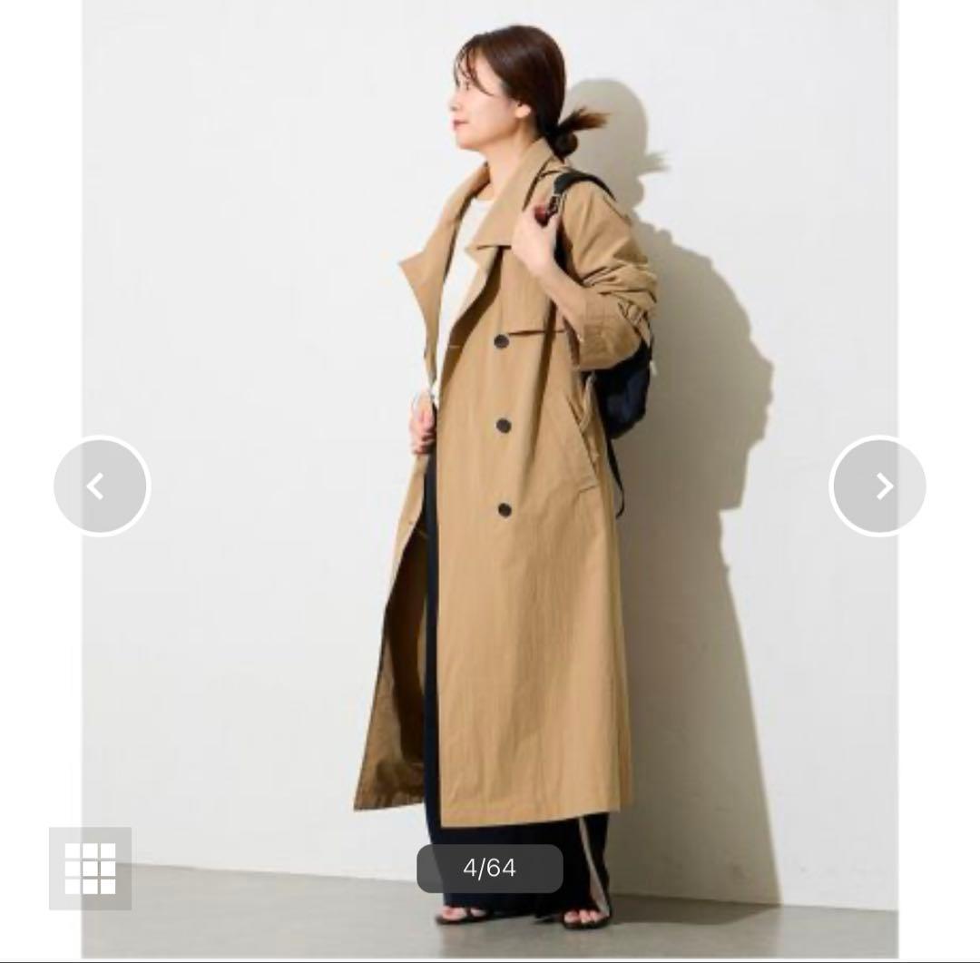 ジャーナルスタンダード　ライトクロスフードトレンチコート/ベージュ