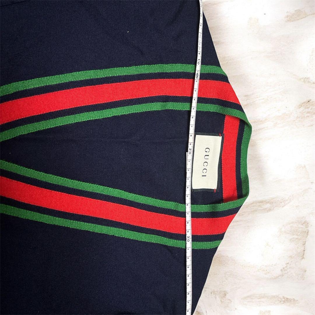 最終お値下げ！美品GUCCI ネイビー カーディガン