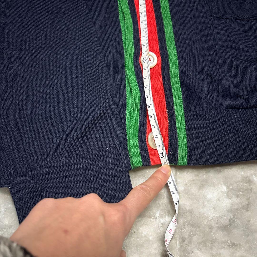 最終お値下げ！美品GUCCI ネイビー カーディガン