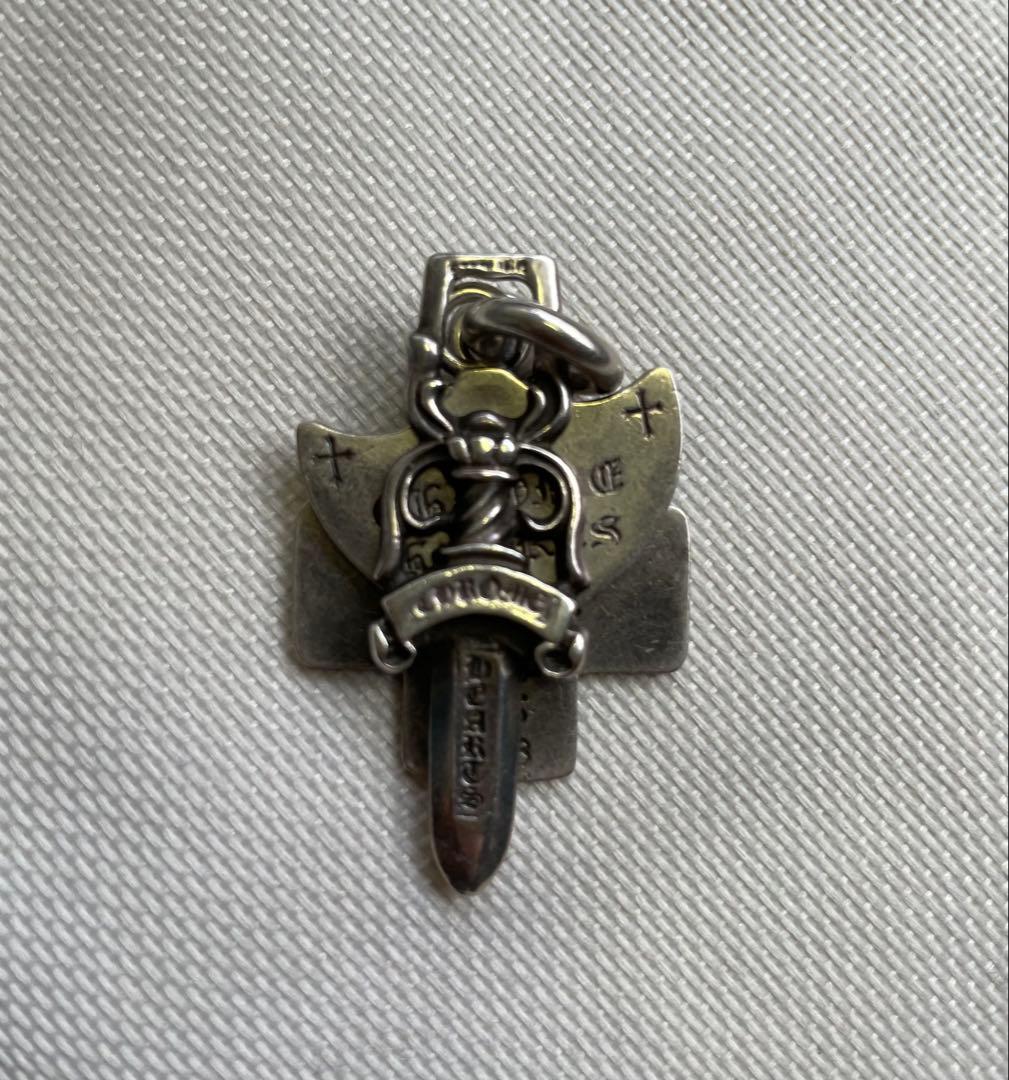 CHROME HEARTS 925シルバー ネックレストップ　スリートリンケッツ