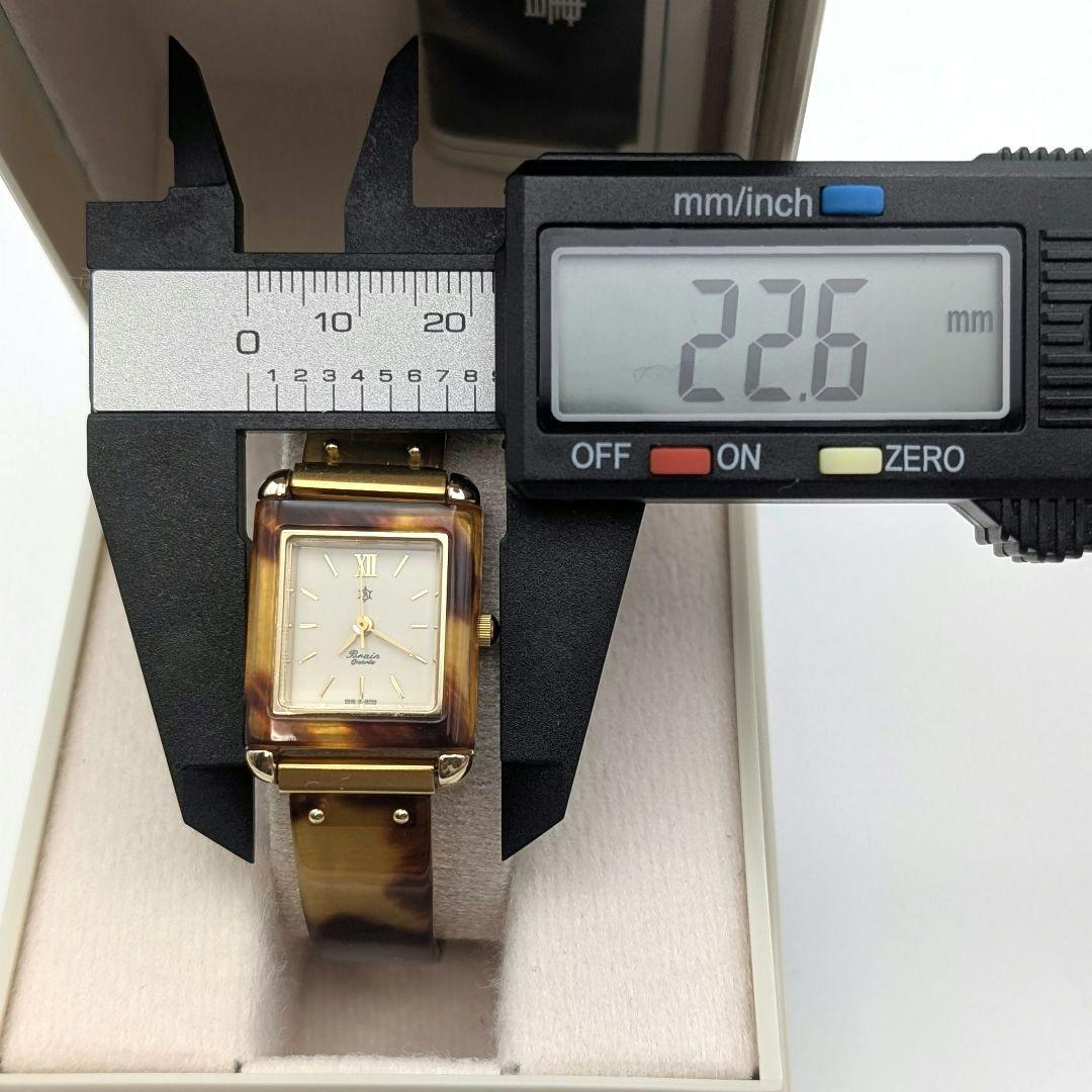【箱付き/美品】ORIENT ブレイン べっ甲 腕時計 スクエア レディース