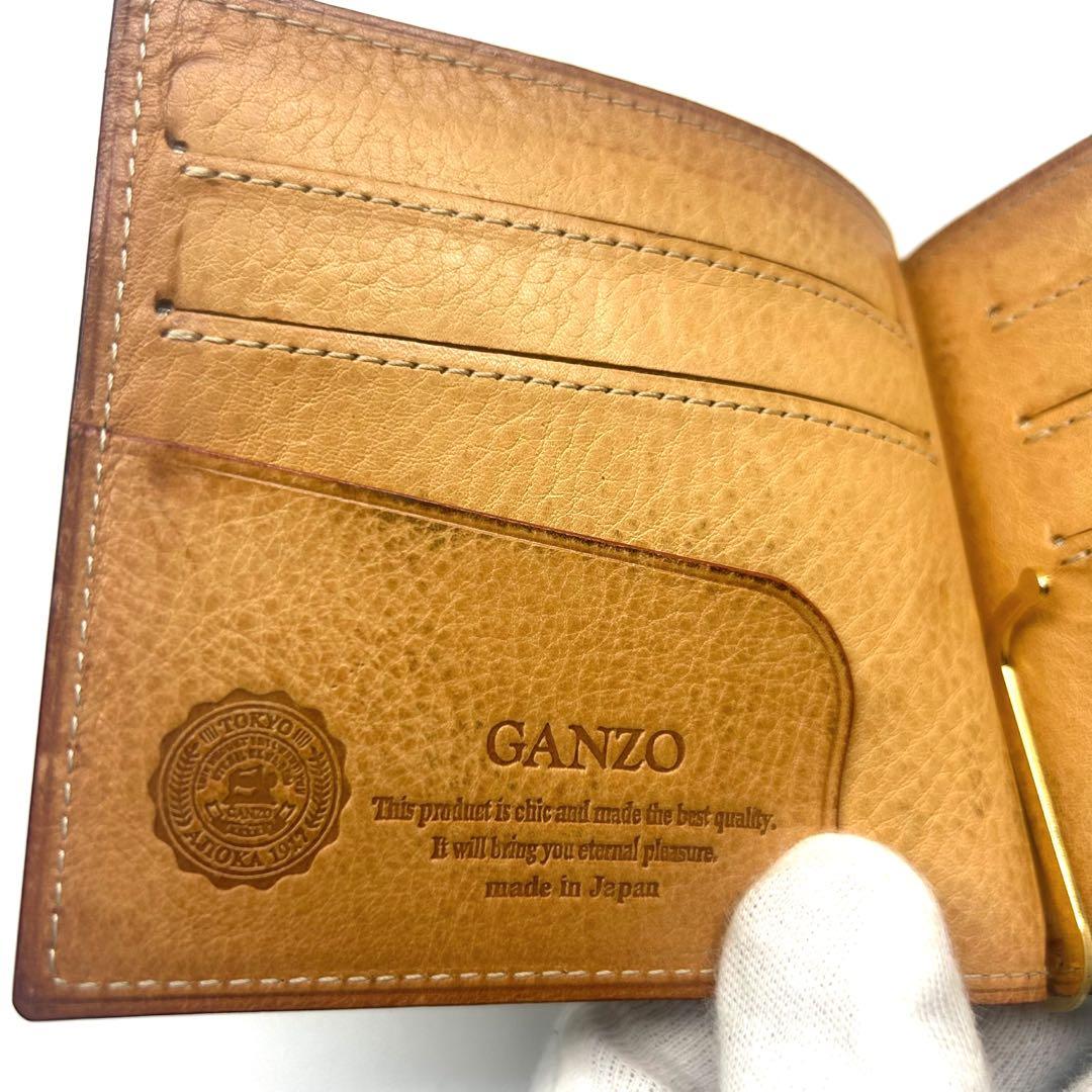 ★極美品★GANZO ガンゾ シンブライドル マネークリップ ２つ折り