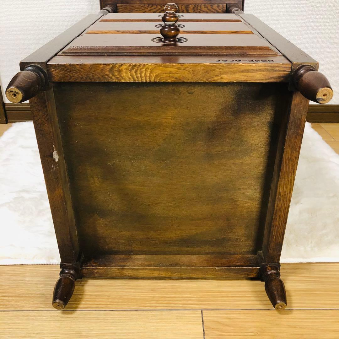 北海道高級民芸家具 古箪電話台　昭和レトロ