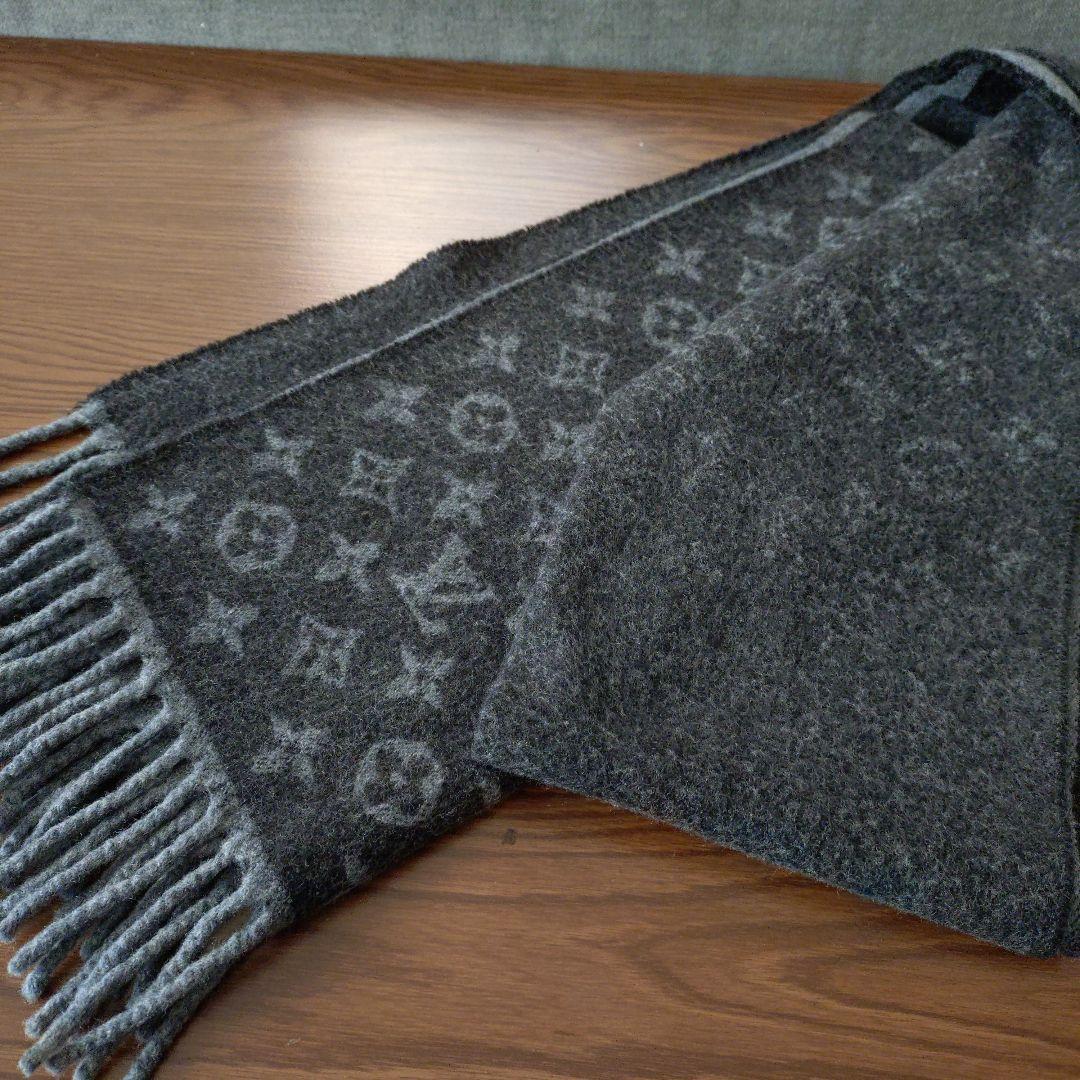 ルイ・ヴィトン　ツートーンカラー　カシミヤマフラー