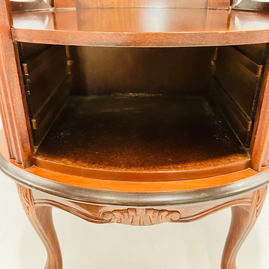 【美品・匿名配送】アンティーク調 猫脚 キャビネット 2段 チェスト コンソール