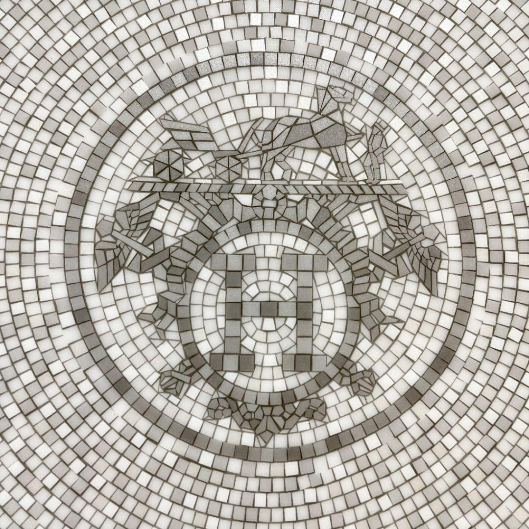 【新品 2枚セット ギフト】エルメス　モザイク 〈プラチナ〉 デザートプレート