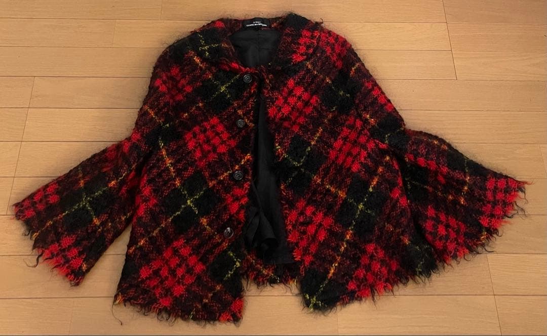トリココムデギャルソン☆ モヘヤチェックジャケット