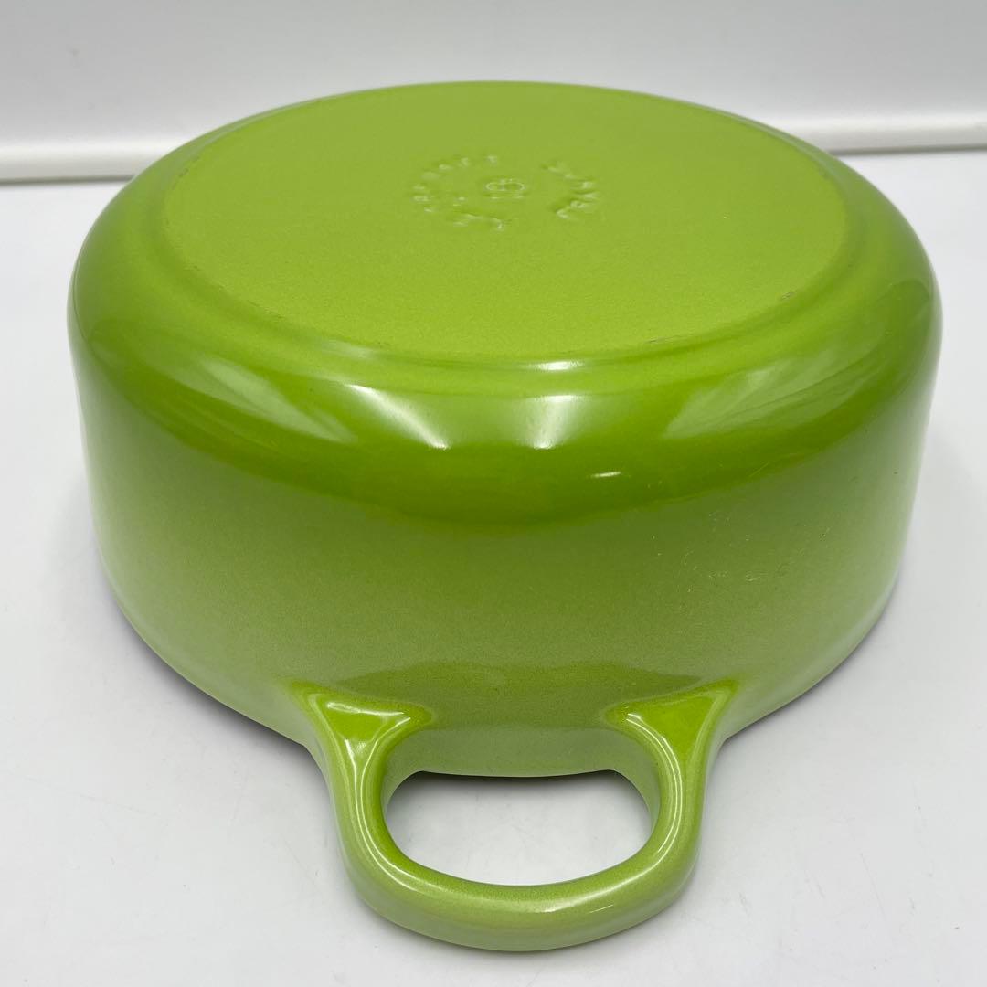 美品　ル・クルーゼ　シグニチャー ココット・ジャポネーズ 18cm グリーン