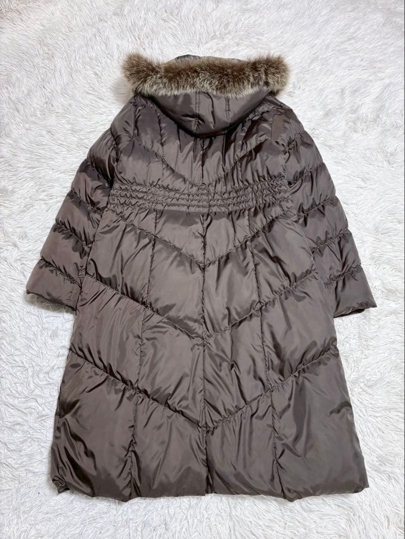 ちいBALMAIN ダウンコート ジャケット ブルーフォックスファー 美品