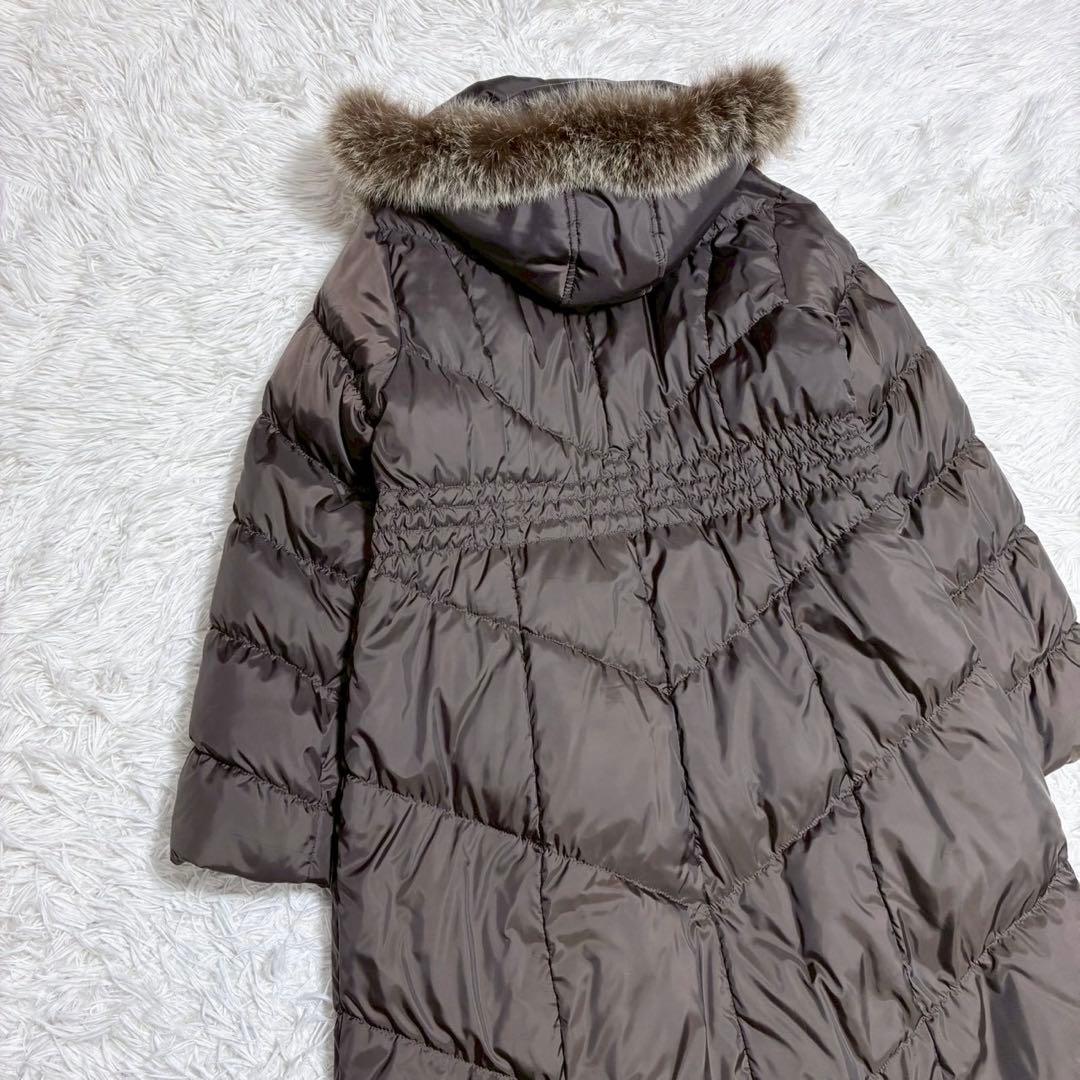 ちいBALMAIN ダウンコート ジャケット ブルーフォックスファー 美品