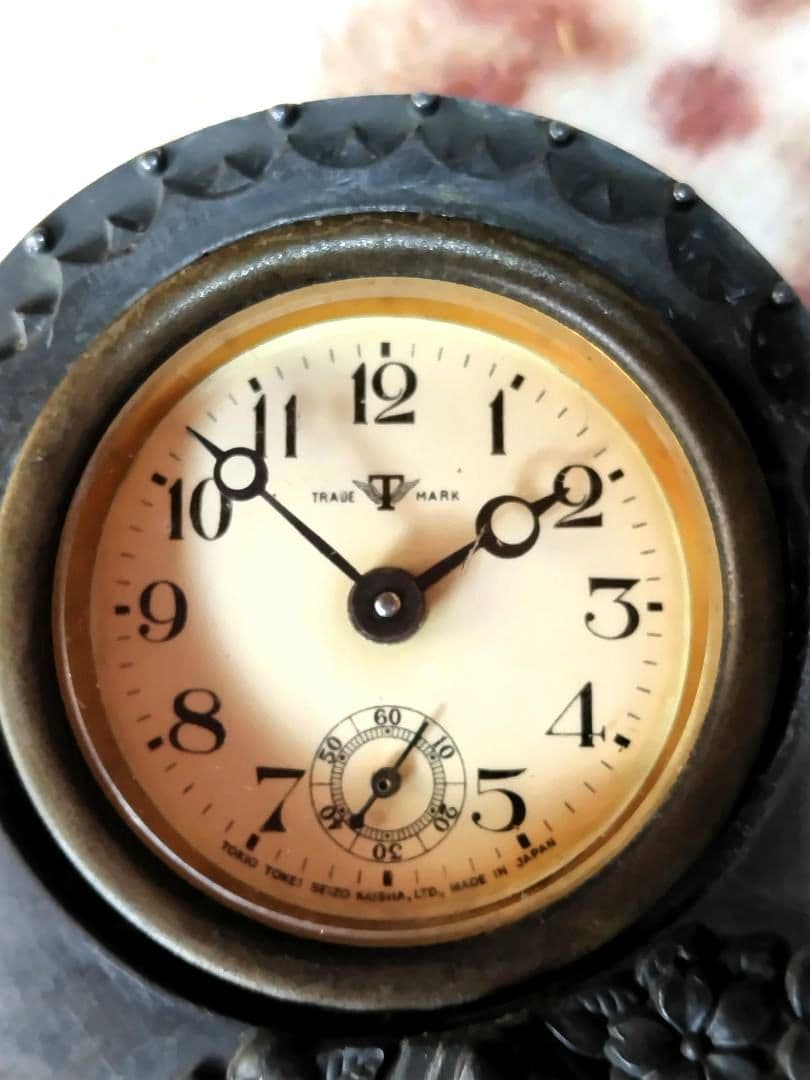 東京時計製造　銅製　置き時計　アンティーク　ビンテージ【ジャンク品】