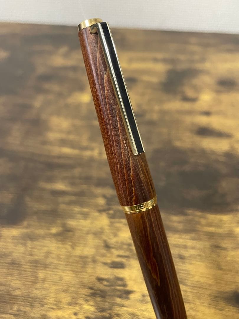 美品　1971年製　初代カスタム　高級天然　イタヤカエデ 大型18金　F 万年筆