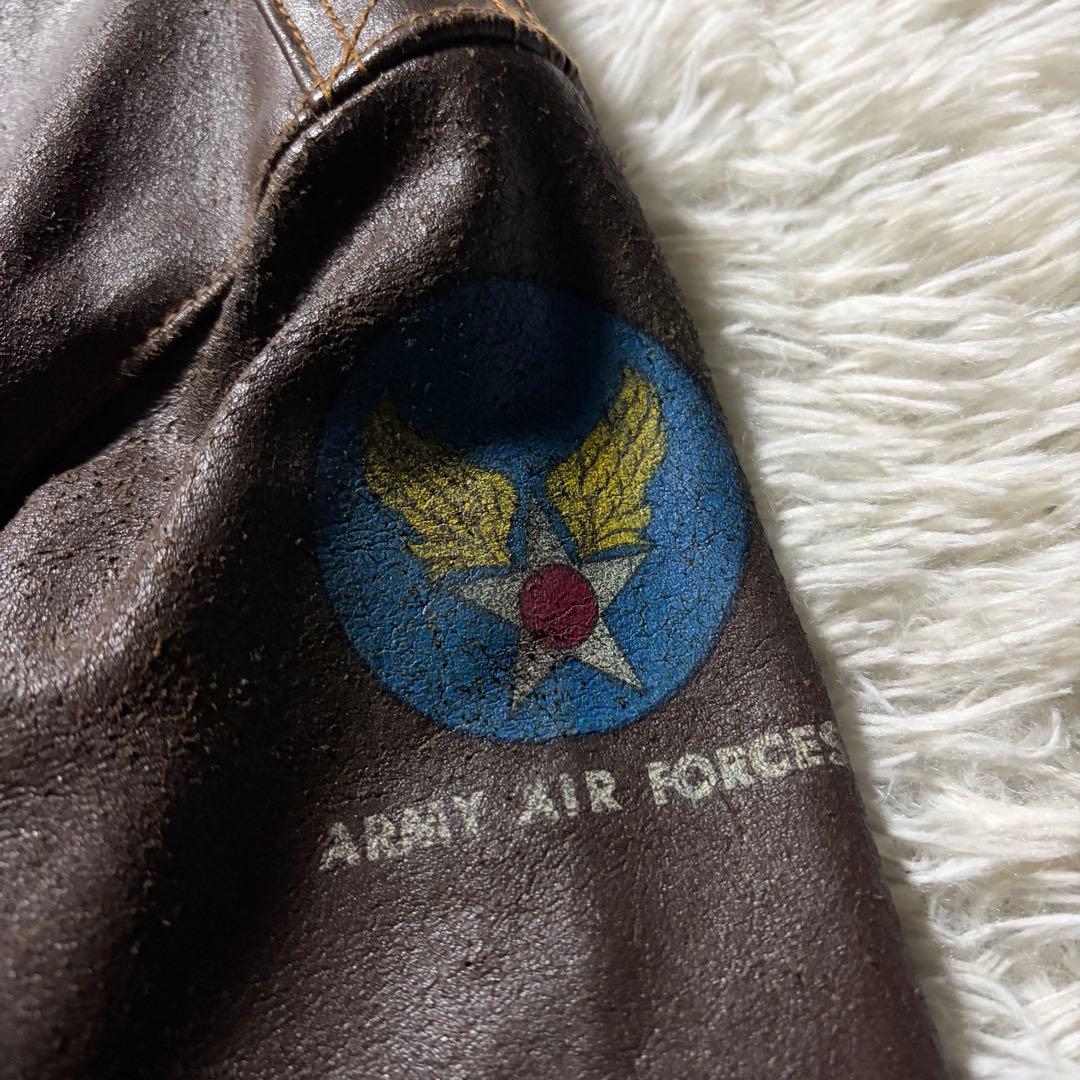 【雰囲気抜群】MORGAN フライトジャケット　A-2 本革　ブラウン　46