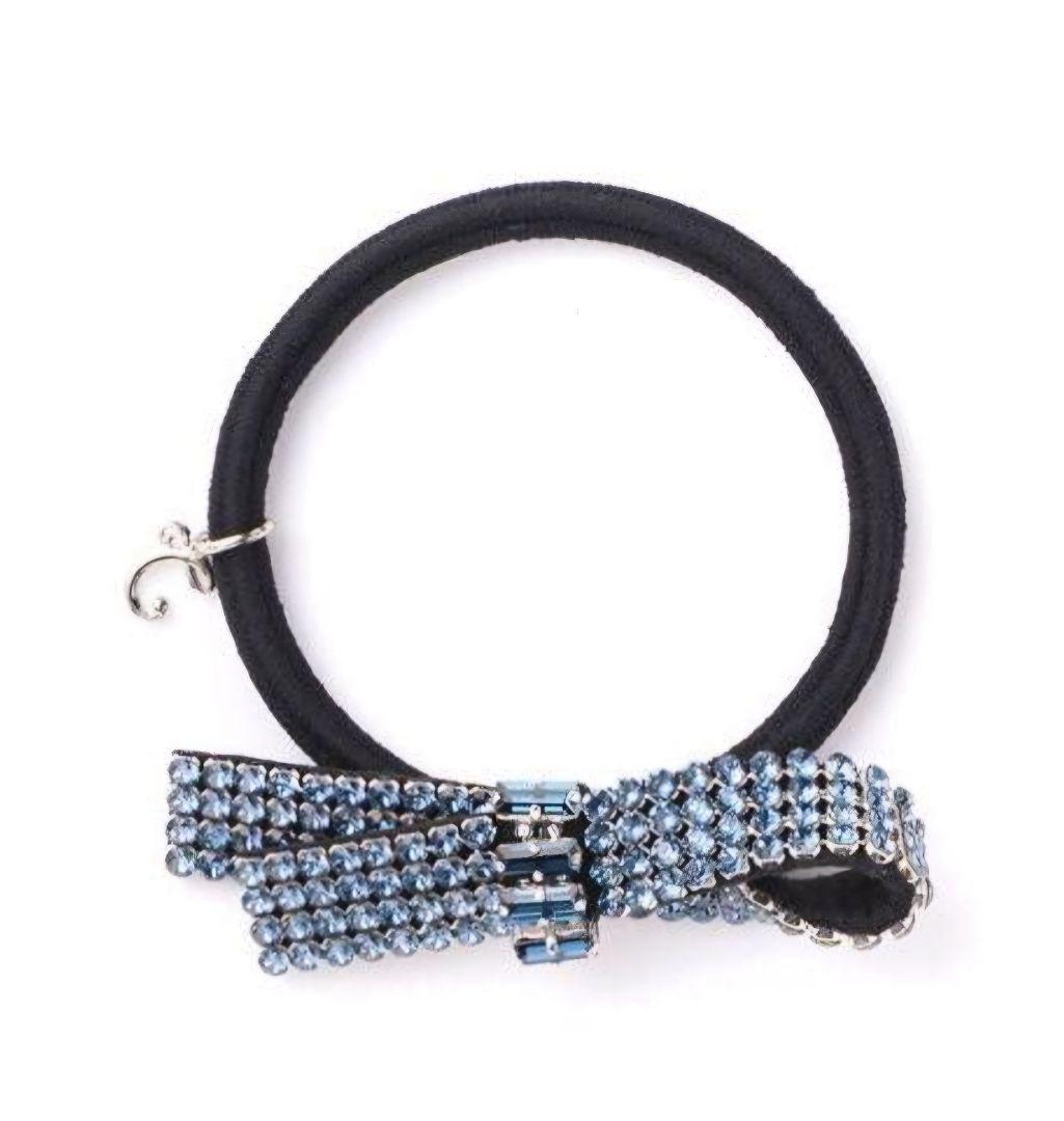 あやさま専用✴コンプレックスビズ✴クリスタルメッシュバゲッドポニー　ブルー