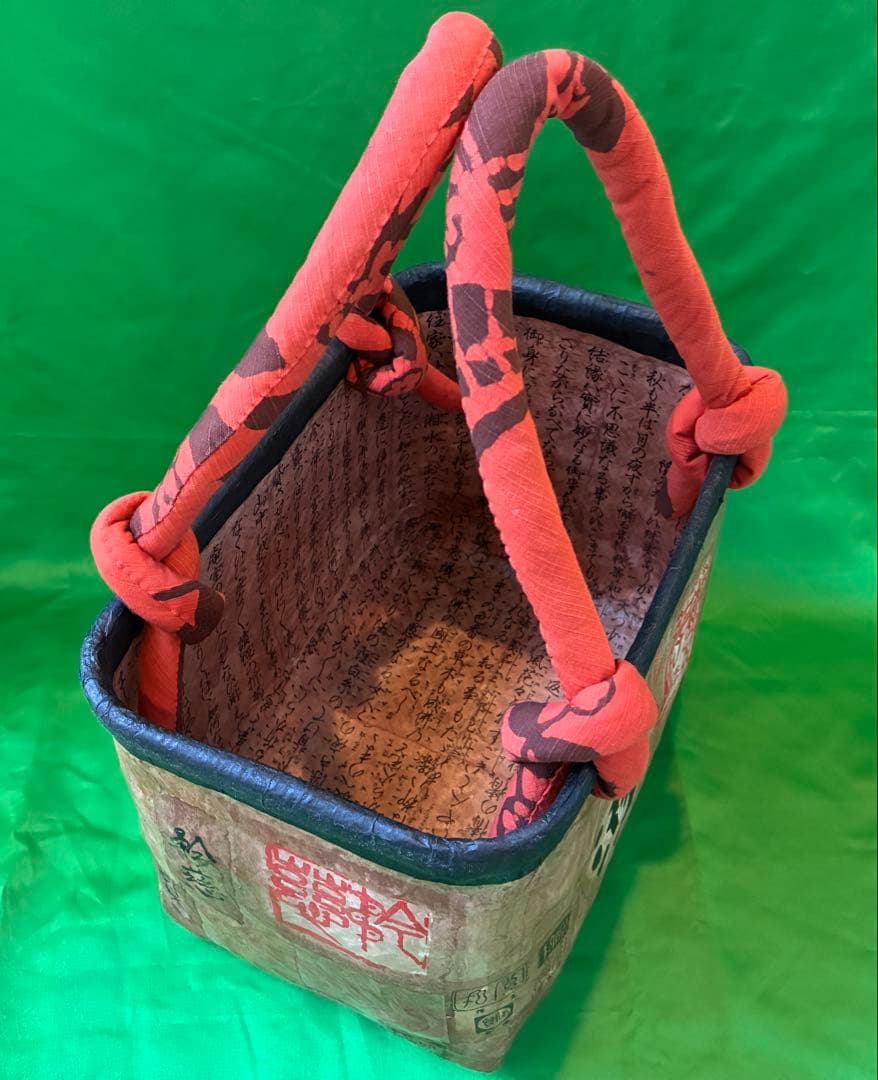 一閑張り籠バッグ(閑中淡)