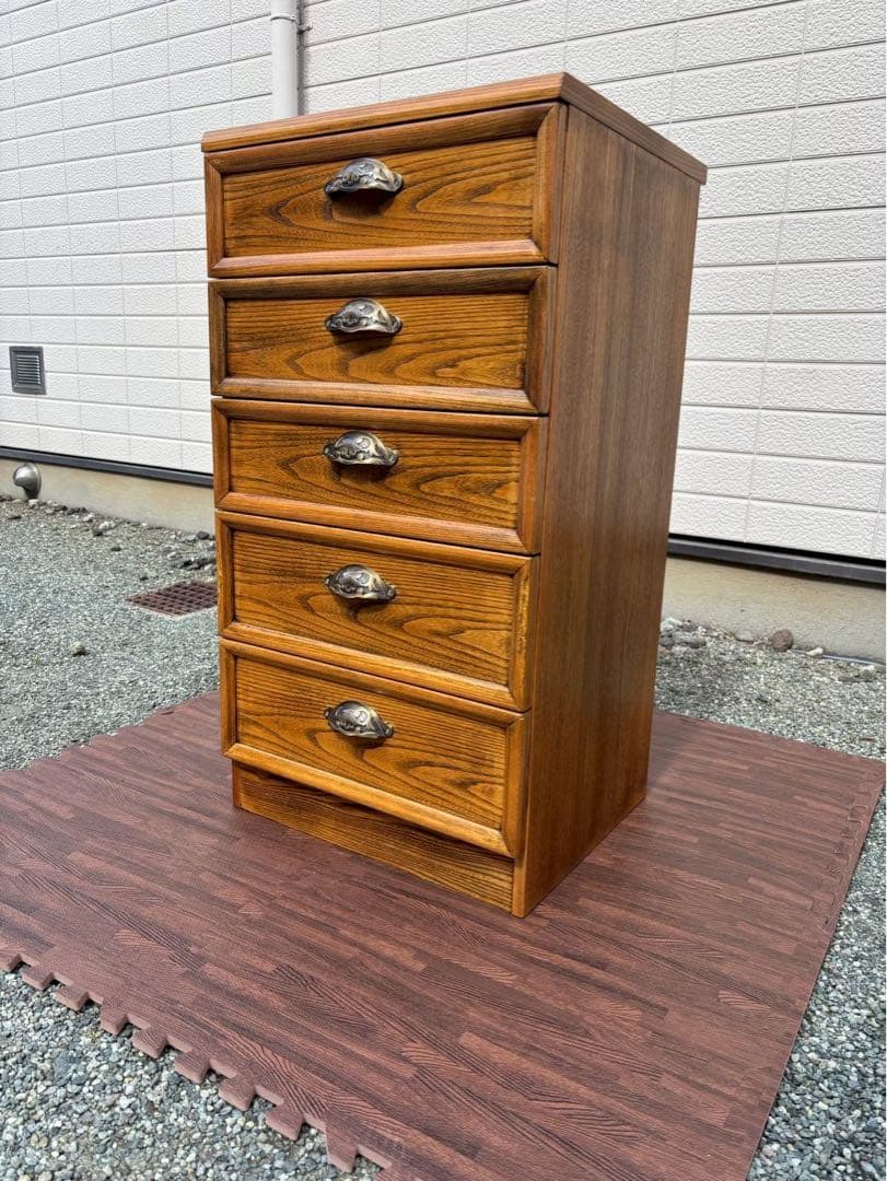 取手がレア！G PLAN 木製 5段引き出しラック