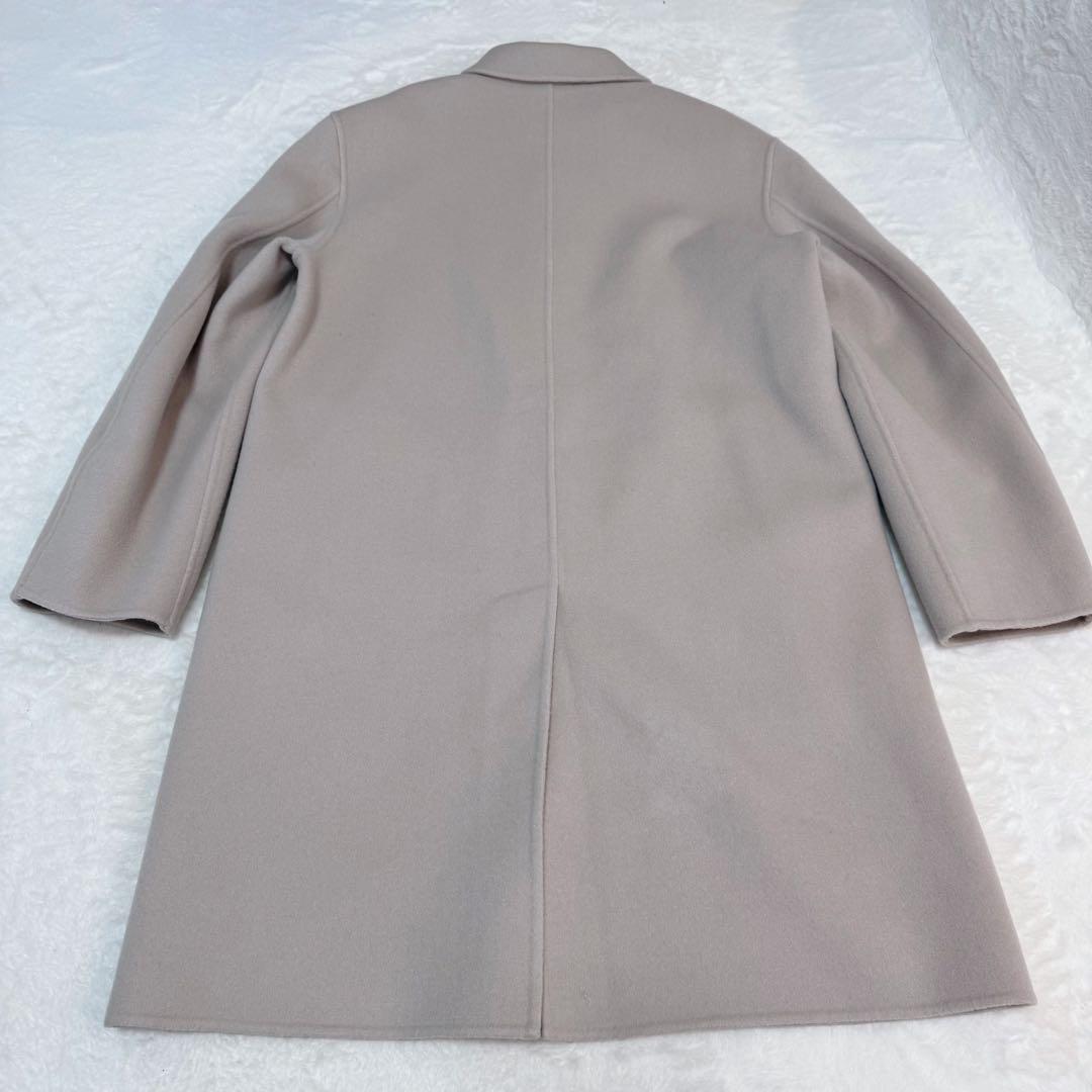 【極美品】セオリー カシミヤ ロングコート 現行ロゴ 近年モデル ベージュ　S